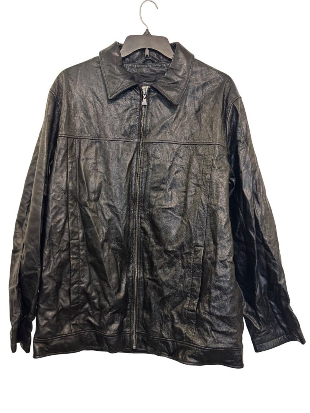 M. Julian Wilsons Leather jacket Mens XL Black Quilted Lining